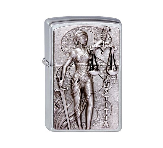 Zippo justitia emblem