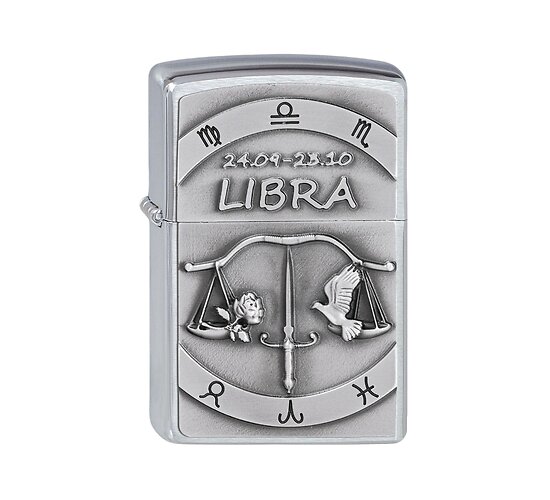 Zippo libra emblem zodiac