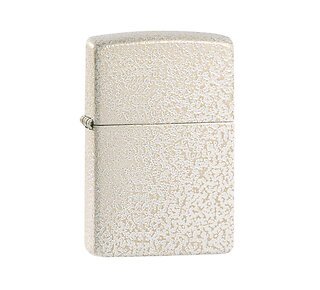Zippo Mercury Glass aansteker in Regular formaat met witte en gouden kleur en licht reliëf oppervlak