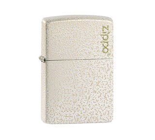 Zippo Mercury Glass Logo Regular aansteker met goud-wit mercury glass afwerking