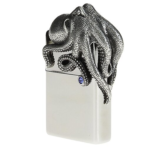 Zippo Octopus 3D Figurine glanzend chroom
