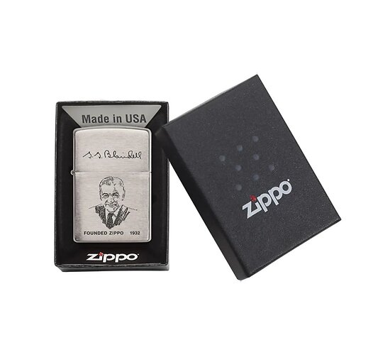 Zippo oprichter chrome in de box