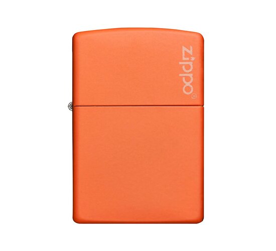 Zippo orange matte logo