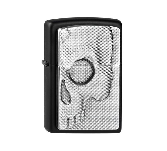 Zippo phantom half skull
