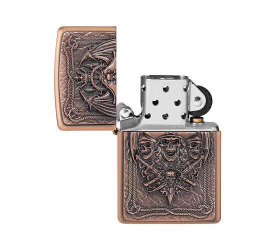 Zippo pirate skull limited edition open