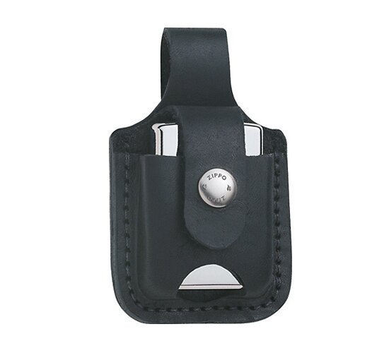 Zippo pouch thumb notch