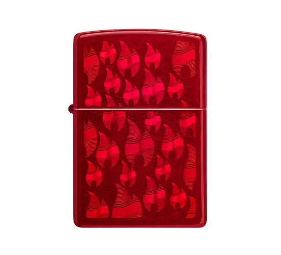 Zippo red iced flame design
