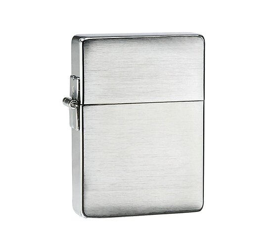 Zippo Replica 1935 Chrome aansteker in geborsteld chroom met strak en simpel design