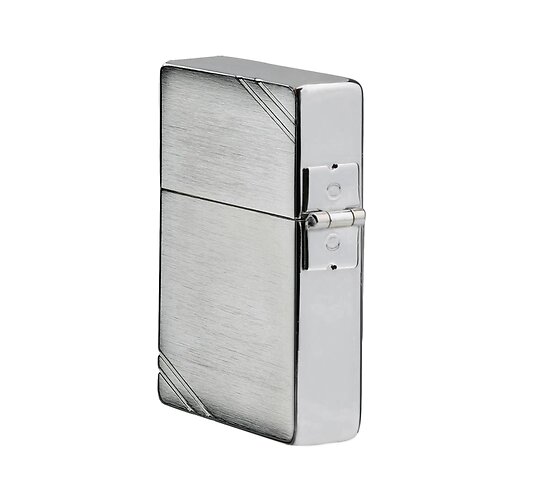 Zippo aansteker Replica 1935 with slashes chroom