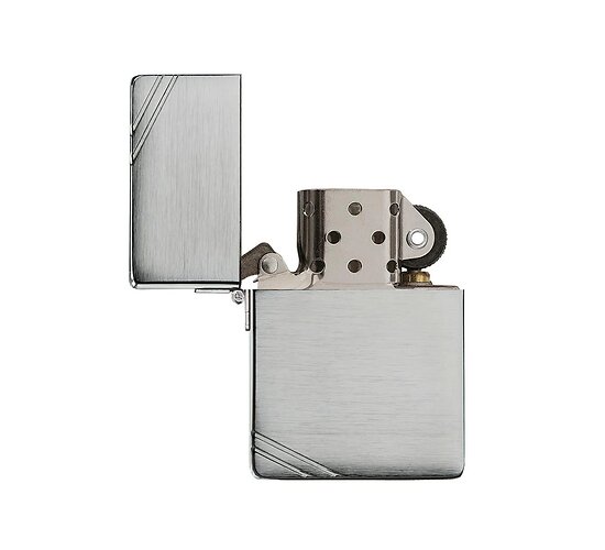 Zippo Replica 1935 geborsteld chroom met slashes