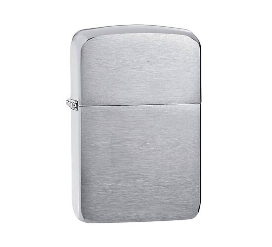 Zippo Replica 1941 brushed chrome aansteker met geborstelde matte afwerking