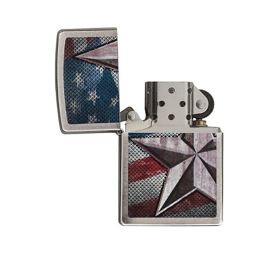 Zippo retro star brushed chrome