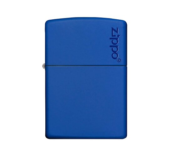 Zippo royal blue matte with logo
