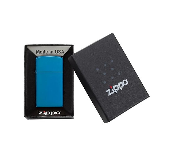Doosje met de Sapphire (slim) van Zippo