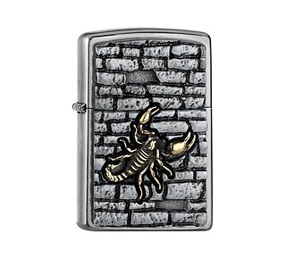 Zippo Scorpion on the wall