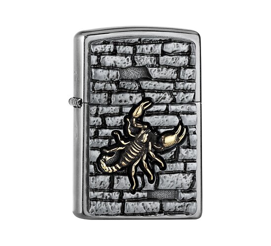 Zippo scorpion on the wall