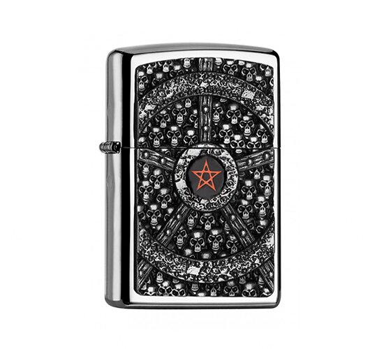 Zippo skull pentagram