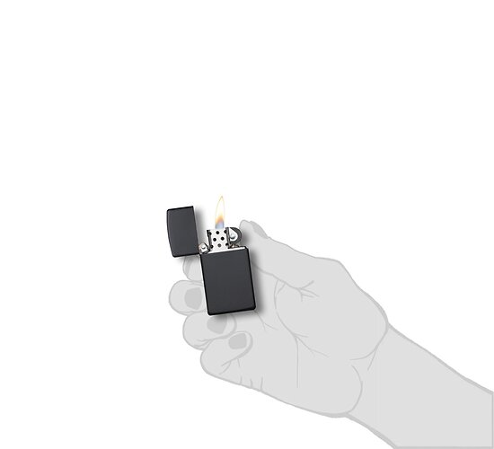 Zippo slim black matte