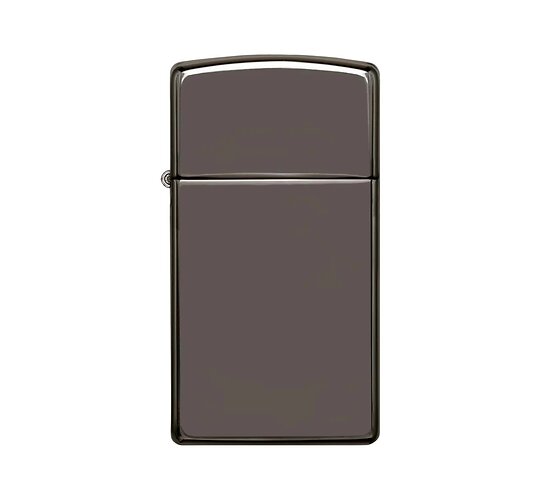 Zippo hoogglans black ice finish slim case