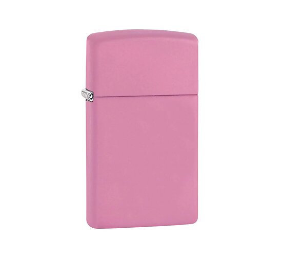 Zippo roze matte aansteker in slim basismodel met zachte matte afwerking