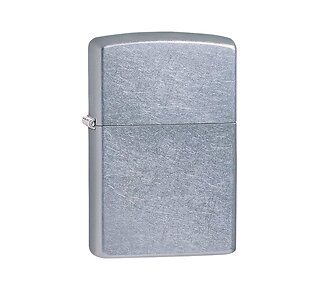 Zippo Street chrome aansteker met mat geborstelde en verweerde Street Chrome afwerking, regular model