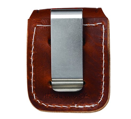 Leren tasje voor een zippo om makkelijk mee te nemen