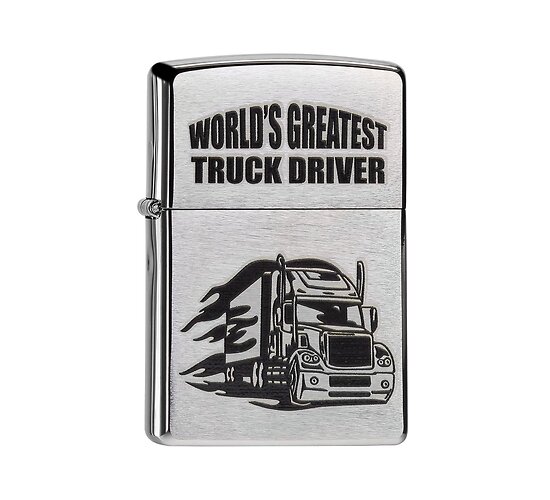 Zippo truck with flames