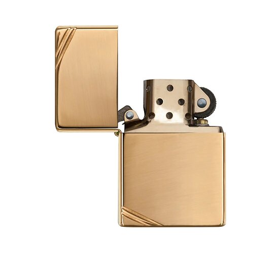 Hoogglans messing zippo vintage look 1935