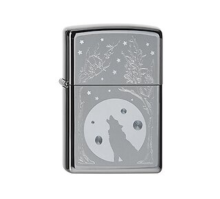 Zippo Wolf and Moon