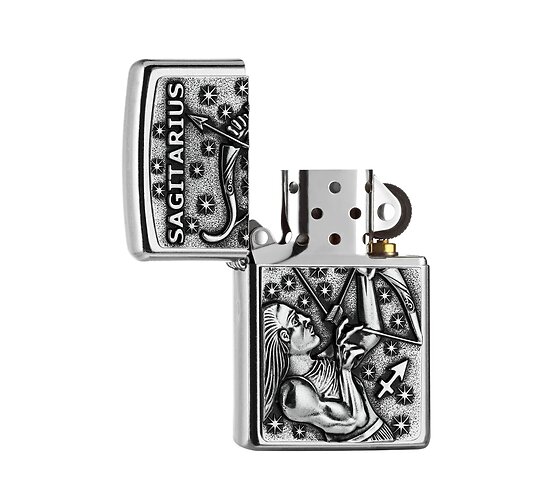Zippo zodiac sagittarius emblem